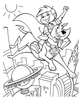 A coloring page of krypto the superdog